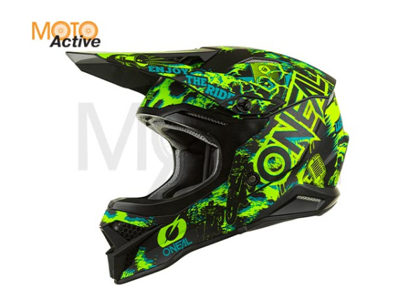 Шлем кроссовый O'NEAL 3Series Assault, желтый/черный